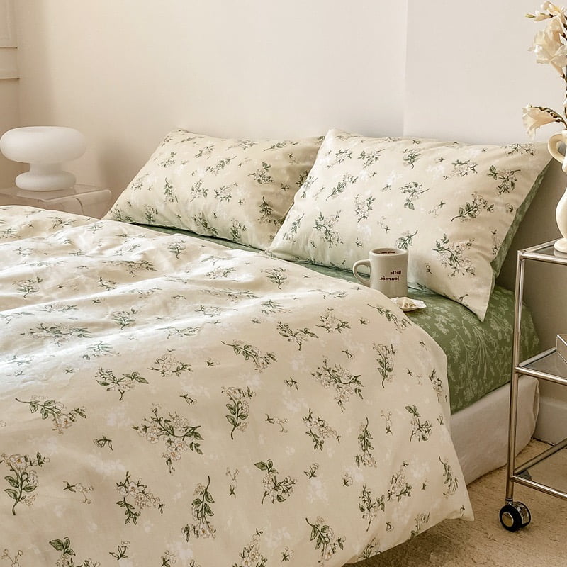 Flower Patterned Duvet Cover Set